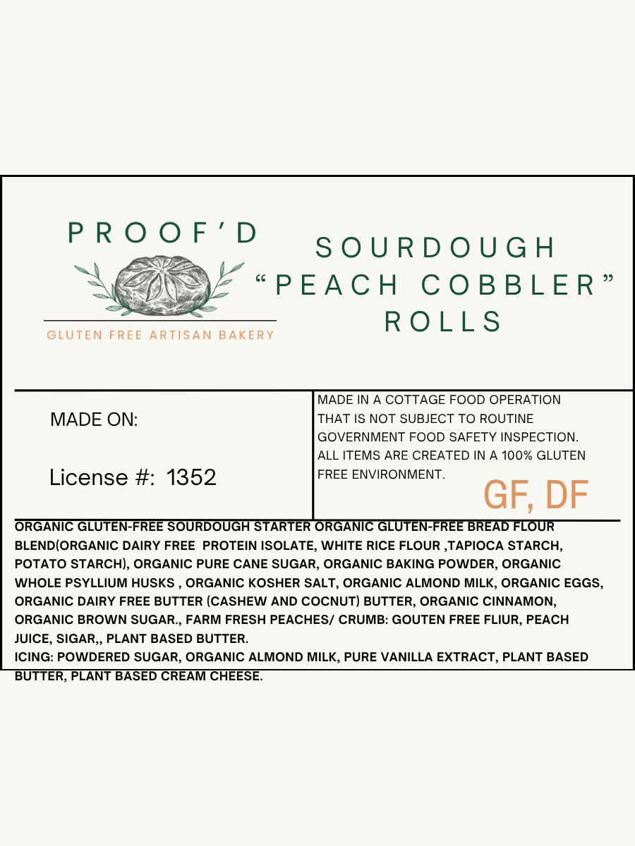 Sourdough Peach Cobbler Rolls (GF, DF)