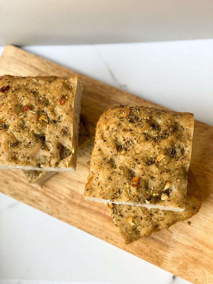 Garlic Herb Sourdough Focaccia ( GF, V)