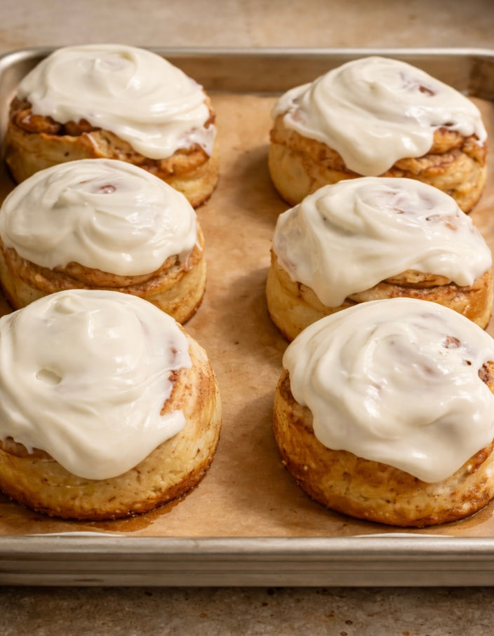 (1) Sourdough Cinnamon Roll W/ DF Cream Cheese Icing
